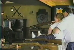 Gary helping his son at the Battlements Shooting Gallery.  