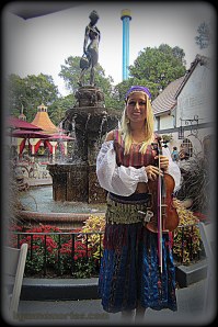 A little dinner music is provided by the lovely gypsy violinist.  